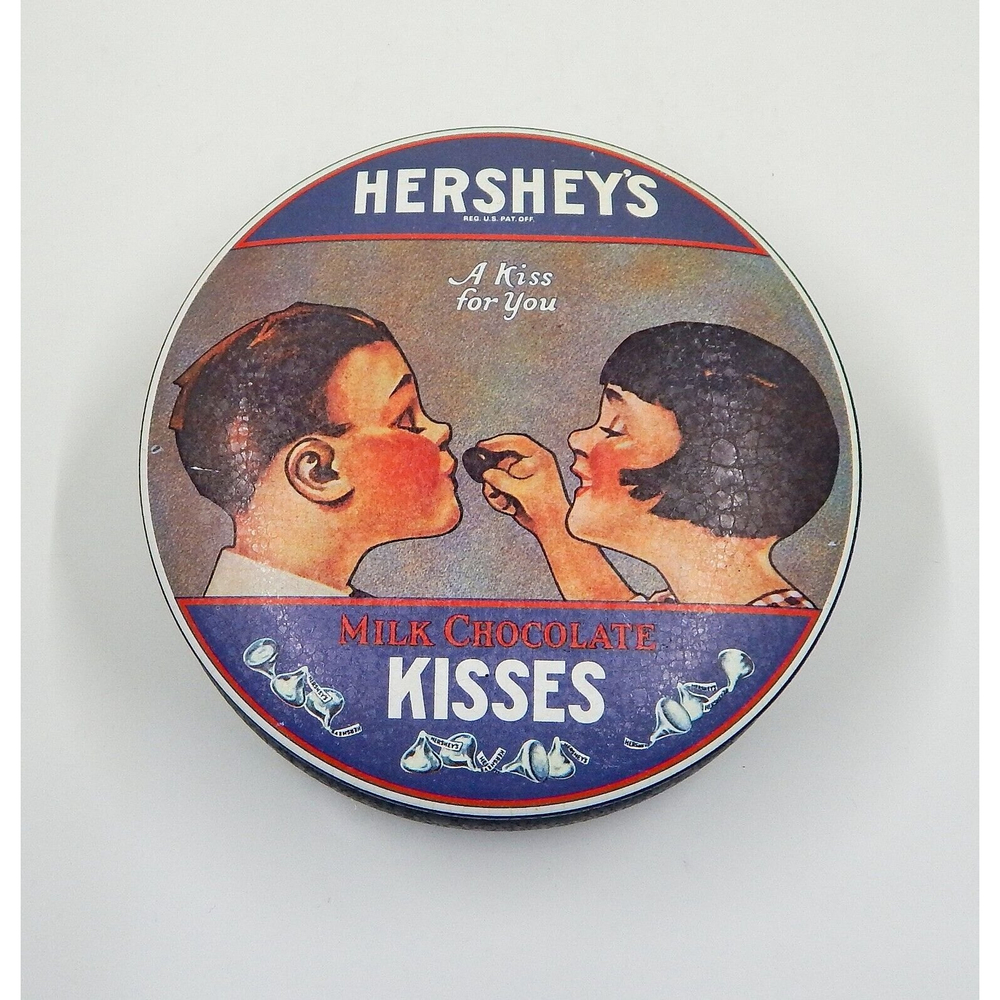 A Kiss For You Hershey's Milk Chocolate Kisses Tin 1982 England